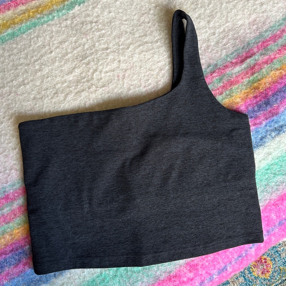 Beyond Yoga Black One-Shoulder Top